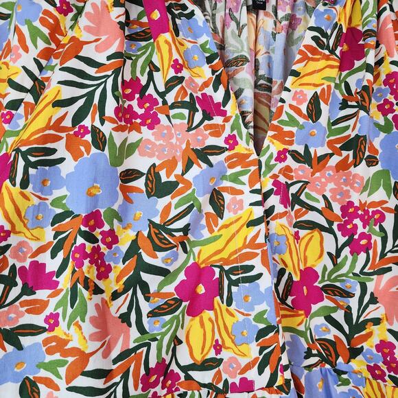 ELOQUII Elements Women's 18/20 Plus Size Tiered Floral Print Easy Dress - Picture 6 of 10